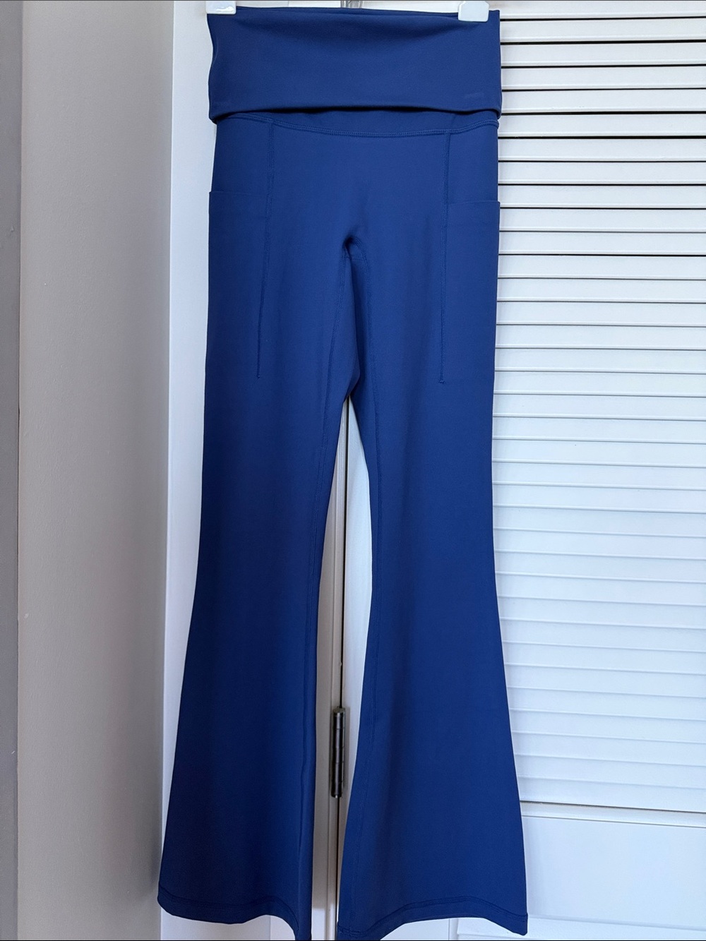 POPFLEX Fold Over Flared Legging Petite 29” Inseam! Size XXS! Sapphire Blue!